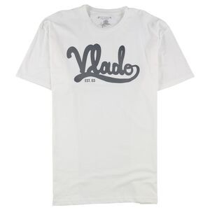 Vlado Mens Large Logo Graphic T-Shirt, White, XL, DM
